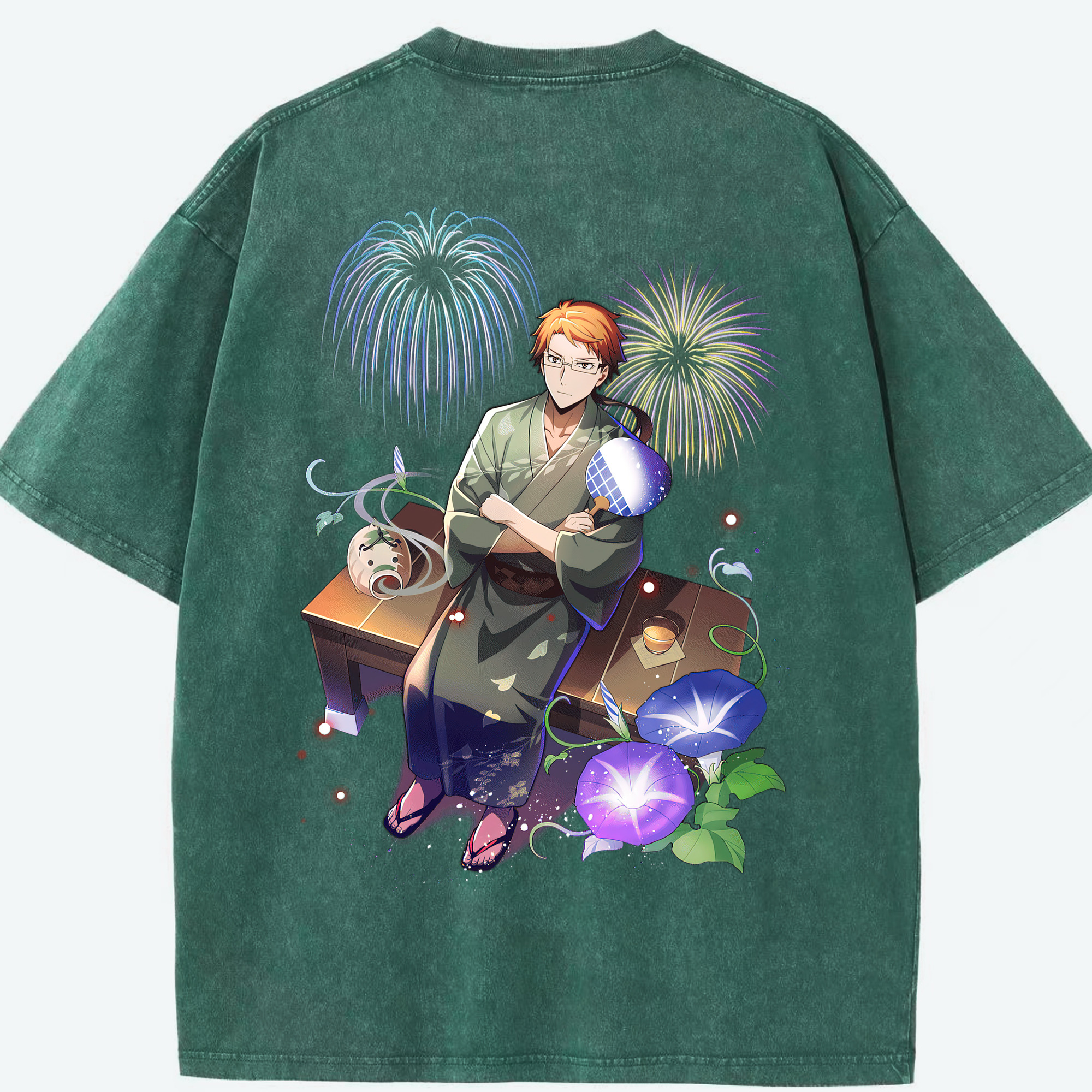 （画像用） 文豪ストレイドッグス Bungo Stray Dogs 綿100% ヴィンテージ風 半袖Tシャツ（背面プリント）